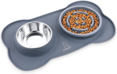 Pecute Anti-Schling-Napf Slow Feeder aus Silikon Größe M Blau – Bild 1 von 1
