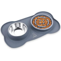 Produktbild von Pecute Anti-Schling-Napf Slow Feeder aus Silikon Größe M Blau