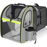 Produktbild von Pecute Erweiterbarer Rucksack für Hunde und Katzen in Grau aus Polyester