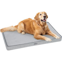 Produktbild von Pecute Hundekissen aus Plüsch für mittlere Hunde Grau Größe M 89 x 56 x 7 cm