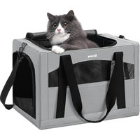 Produktbild von Pecute Hundetragetasche mit integriertem Stahlrahmen Grau Mini