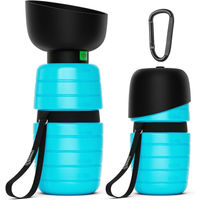 Produktbild von Pecute Reisenapf für Hunde aus Silikon faltbar XL 850ml Blau Türkis - 850 ml