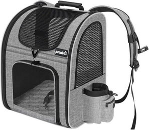 Pecute Transportbox Haustier Rucksack aus Oxford-Gewebe Grau – Bild 1 von 2