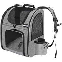Produktbild von Pecute Transportbox Haustier Rucksack aus Oxford-Gewebe Grau