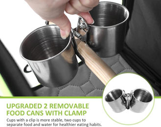 Pecute Vögel Transportrucksack mit Holzstab Träger in Grau 34x28x43cm – Bild 1 von 5