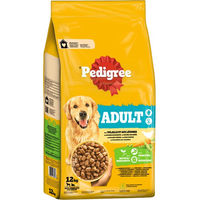 Produktbild von Pedigree Adult Hundefutter Geflügel mit Haut und Fell sowie Zahnpflege 12 kg - 12 kg