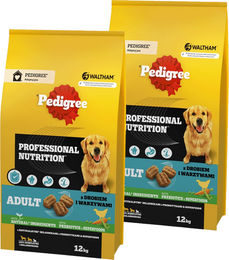 Pedigree Adult Hundefutter mit Geflügel für Hunde mittlerer und großer Rassen 2 x 12 kg – Bild 1 von 1