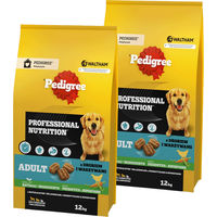 Produktbild von Pedigree Adult Hundefutter mit Geflügel für Hunde mittlerer und großer Rassen 2 x 12 kg