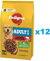 Produktbild von Pedigree Adult Hundefutter mit Rind für mittelgroße Hunde 12 x 500 g ohne Farb- und Aromastoffe - 12 x 500 g