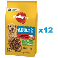 Produktbild von Pedigree Adult Hundefutter mit Rind für mittelgroße Hunde 12 x 500 g ohne Farb- und Aromastoffe - 12 x 500 g