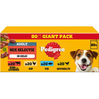 Produktbild von Pedigree Adult Hundefutter Stückchen in Gelee 80 x 100 g