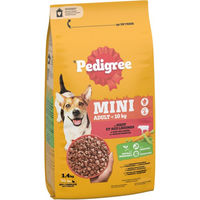 Produktbild von Pedigree Adult Mini Hundefutter mit Rind und Gemüse 3 x 1,4 kg - 1,4 kg