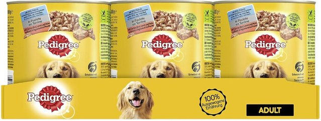 Pedigree Adult Nassfutter für Hunde mit Rind, Lamm und Huhn ohne Zucker 9,6 kg – Bild 1 von 1