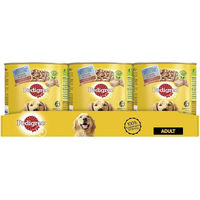 Produktbild von Pedigree Adult Nassfutter für Hunde mit Rind, Lamm und Huhn ohne Zucker 9,6 kg