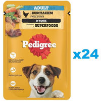 Produktbild von Pedigree Adult Nassfutter für Hunde mit Huhn und Schwein in Sauce 24x100g - 24 x 100 g