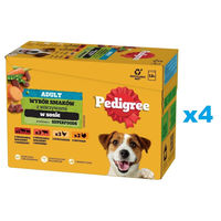 Produktbild von Pedigree Adult Nassfutter für Hunde mit Rind und Huhn in Sauce, 48 x 100g Beutel - 48 x 100 g