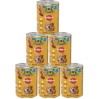 Produktbild von Pedigree Adult Nassfutter Mousse mit Huhn Pute Ente und Leber für Hunde 6x400g ohne Zucker