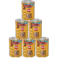 Produktbild von Pedigree Adult Nassfutter Mousse mit Rind, Lamm, Huhn und Leber für erwachsene Hunde 6x400g