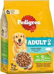 Pedigree Adult Trockenfutter für ausgewachsene Hunde mit Fisch und Gemüse 7kg - 2 x 7 kg – Bild 1 von 13