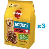 Produktbild von Pedigree Adult Trockenfutter Rind für mittelgroße Hunde ohne Farb- und Aromastoffe 7,8 kg - 3 x 2,6 kg