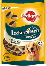 Produktbild von Pedigree Belohnungssnack Mini-Happen mit Rind und Käse für Hunde aller Altersstufen 3x 140g