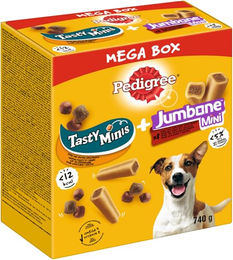 Pedigree Belohnungssnack Tasty Minis Huhn und Ente sowie Jumbone Mini Rind und Geflügel 740g für Hunde - 740 g – Bild 1 von 12