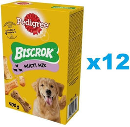 Pedigree Biscrok Multi Mix Hundesnack Huhn Rind Lamm ohne Farb- und Aromastoffe 12x 500 g - 12 x 500 g – Bild 1 von 4