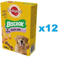 Produktbild von Pedigree Biscrok Multi Mix Hundesnack Huhn Rind Lamm ohne Farb- und Aromastoffe 12x 500 g - 12 x 500 g