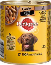 Pedigree Cuisine Hundefutter Adult Stückchen in Sauce mit Kaninchen 12 x 800 g - 12 x 800 g – Bild 1 von 8
