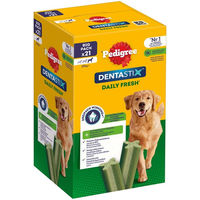 Produktbild von Pedigree DentaStix Daily Fresh Zahnpflege-Snack für große Hunde 4x21 Stück - 4 x 21 Stk.
