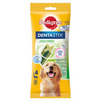 Produktbild von Pedigree Dentastix Daily Fresh Zahnpflege-Snack für große Hunde mit Huhn Junior 14 x 4 Stück