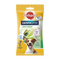 Produktbild von Pedigree Dentastix Daily Fresh Zahnpflege-Snack für Junior Hunde mit Huhn ohne Zucker und Farbstoffe - 10 x 7 Stk.