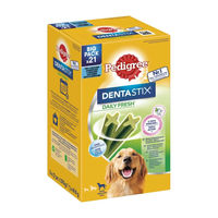 Produktbild von Pedigree DentaStix Daily Fresh Zahnpflege-Snack für Junior Hunde mit Huhn ohne Zucker und Farbstoffe Multipack