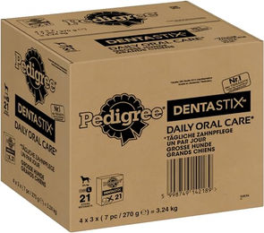 Pedigree Dentastix Daily Oral Care Zahnpflege-Snack für Hunde ohne Farb- und Aromastoffe und ohne Zucker - 4 x 21 Stk. – Bild 1 von 4