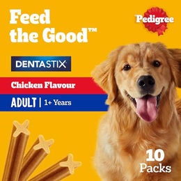 Pedigree DentaStix Zahnpflege-Snack für große Hunde Adult mit Huhn und Rind 10 x 270g - 10 x 7 Stk. – Bild 1 von 5