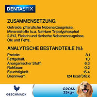Produktbild von Pedigree DentaStix Zahnpflege-Snack für große Hunde mit Huhn und Rind 8 x 270g - 8 x 270 g