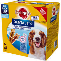 Produktbild von Pedigree Dentastix Zahnpflege-Snack für Hunde mittlerer Rassen mit Huhn Adult 2 x 56 Stück (8 x 180g) - 2 x 56 Stk.