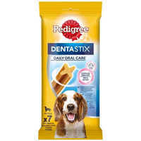 Produktbild von Pedigree DentaStix Zahnpflege-Snack für Junior Hunde mit Huhn Mittelgroße Rassen 7 Stück - 7 x 180 g