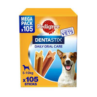 Produktbild von Pedigree Dentastix Zahnpflege-Snack für kleine Hunde mit Huhn Adult ohne Zucker und Farbstoffe 105 Stück