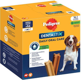 Produktbild von Pedigree Dentastix Zahnpflege-Snack für mittlere Hunde ohne Zucker Light Multipack 112 Stück