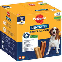 Produktbild von Pedigree Dentastix Zahnpflege-Snack für mittlere Hunde ohne Zucker Light Multipack 112 Stück