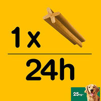 Produktbild von Pedigree Dentastix Zahnsnack für große Rassen Adult mit Rind und Huhn ohne Zucker und Farbstoffe 16 x 270 g