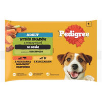 Produktbild von Pedigree Hund Nassfutter Adult Stückchen in Sauce mit Huhn Rind und Leber 4x100g - 4 x 100 g