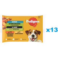 Produktbild von Pedigree Hund Nassfutter Adult Stückchen in Sauce mit Huhn, Rind und Leber 52x100g - 52 x 100 g