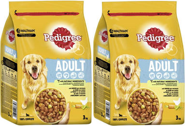 Pedigree Hundefutter Adult Geflügel mit Gemüse 2 x 3kg ohne künstliche Farb- und Aromastoffe – Bild 1 von 1