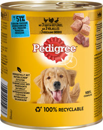 Pedigree Hundefutter Adult Geflügel Pastete 12 x 800 g - 12 x 800 g – Bild 1 von 7