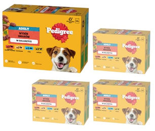 Pedigree Hundefutter Adult Stückchen in Gelee Multipack 48x100g – Bild 1 von 4