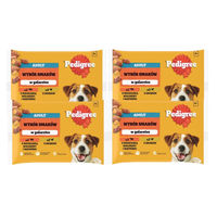 Produktbild von Pedigree Hundefutter Adult Stückchen in Gelee Rind und Geflügel 4 x 100g - 4 x 100 g