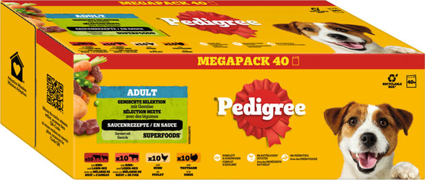 Pedigree Hundefutter Nassfutter Adult Stückchen in Sauce Gemischte Selektion 40 x 100g - 40 x 100 g – Bild 1 von 5