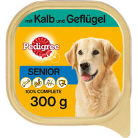 Produktbild von Pedigree Hundefutter Senior Paté mit Kalb und Geflügel 300 g